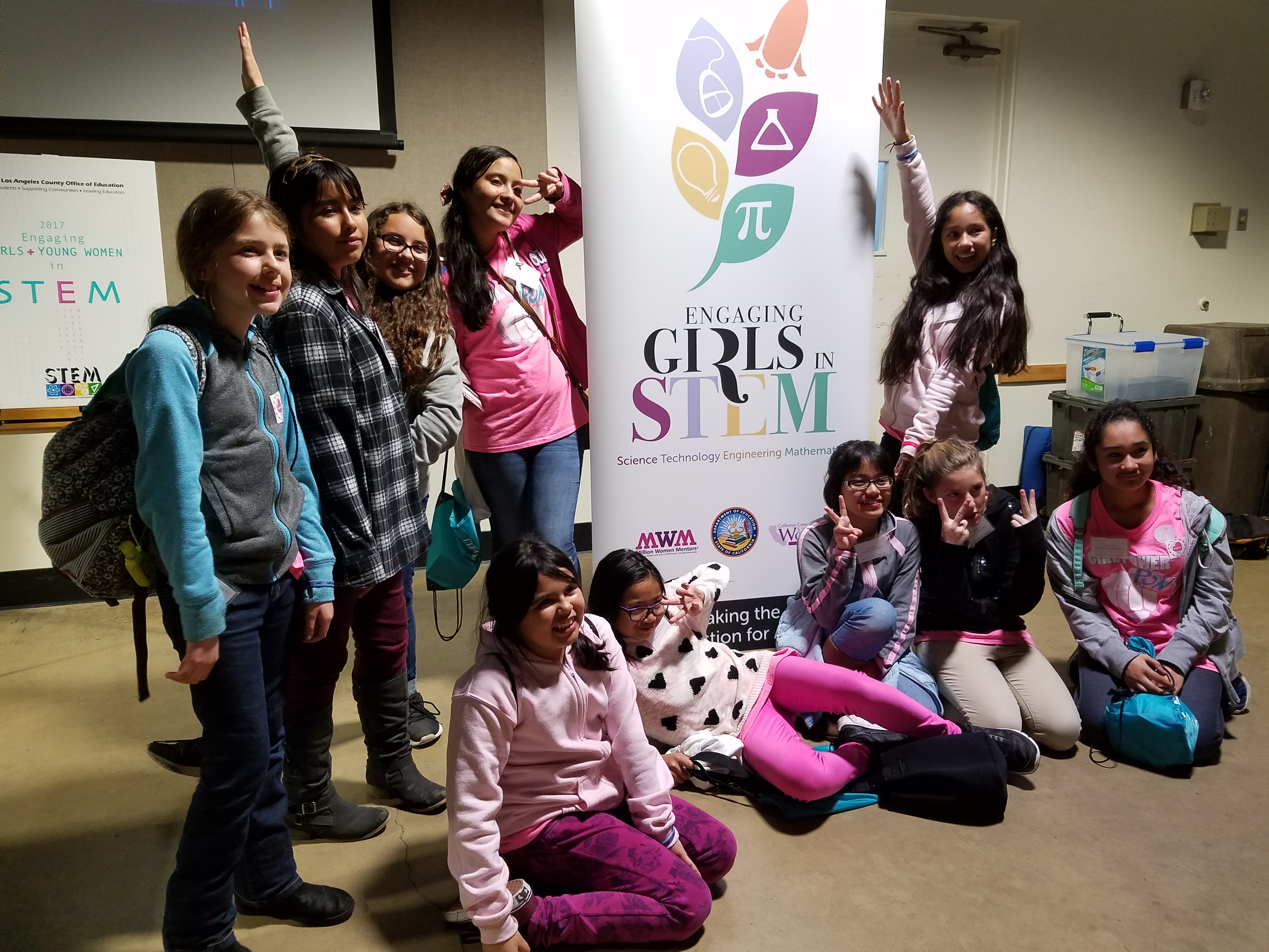 Los Angeles Country girls attending STEM Town Hall meeting