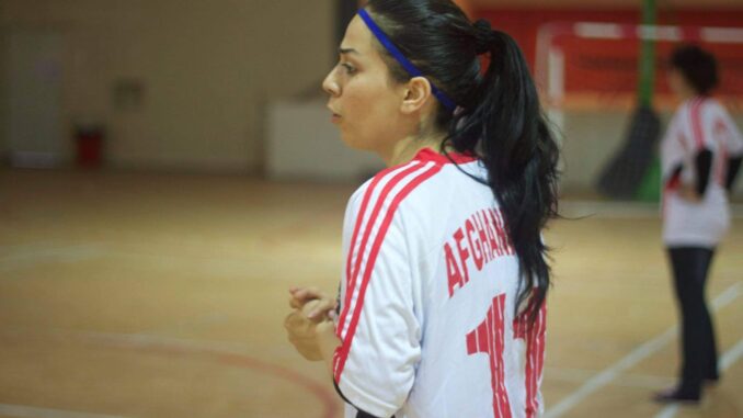 a young Afghan soccer player